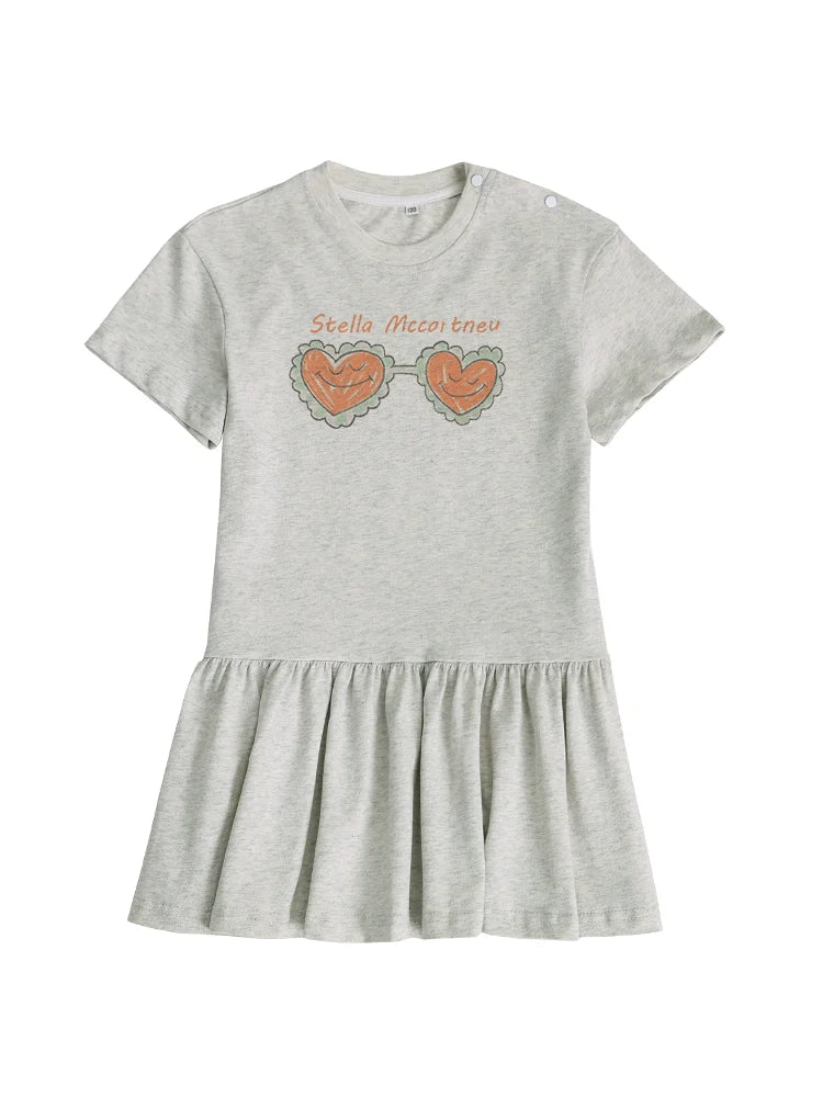 Vestido de verano para niñas, moda informal para vacaciones, falda para niños, vestido de princesa de manga corta de algodón para fiesta, comodidad suave