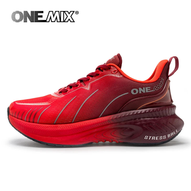 ¡Novedad de ONEMIX! Zapatillas de correr para hombre, zapatillas deportivas antideslizantes para mujer