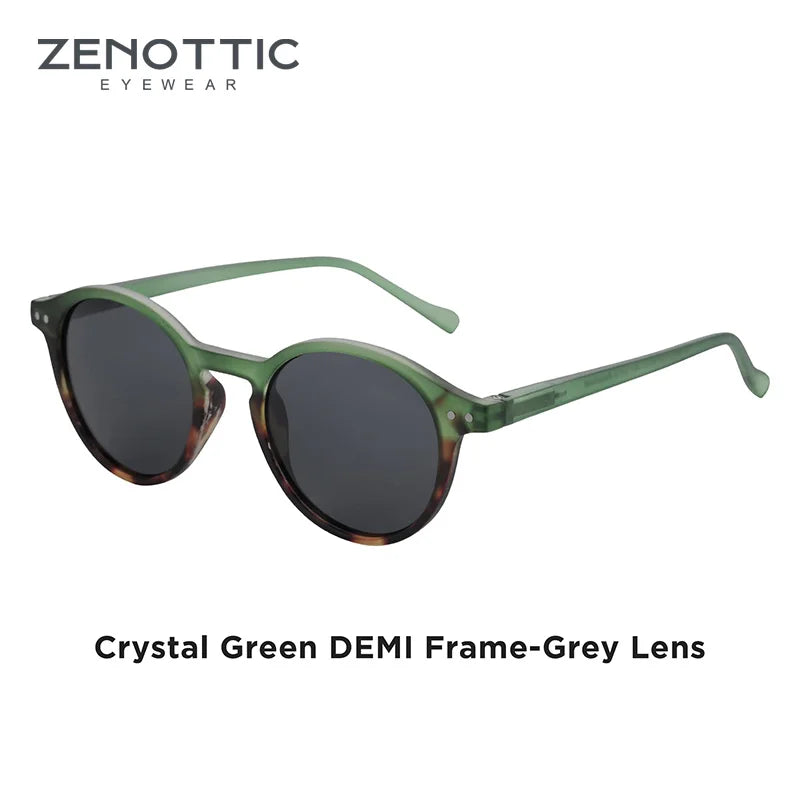 ZENOTTIC (tamaño S) gafas de sol polarizadas circulares Retro 2024 2025 hombres mujeres Vintage pequeñas gafas de sol redondas UV400 gafas de sol
