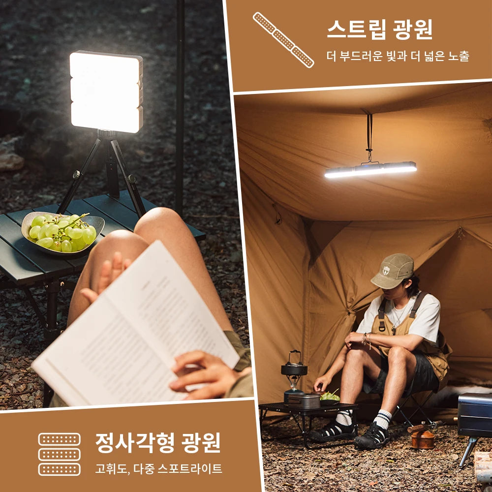 Naturehike-luz LED para tienda de campaña, linterna portátil recargable, lámpara de trabajo, iluminación de mantenimiento al aire libre, luz plegable tipo C