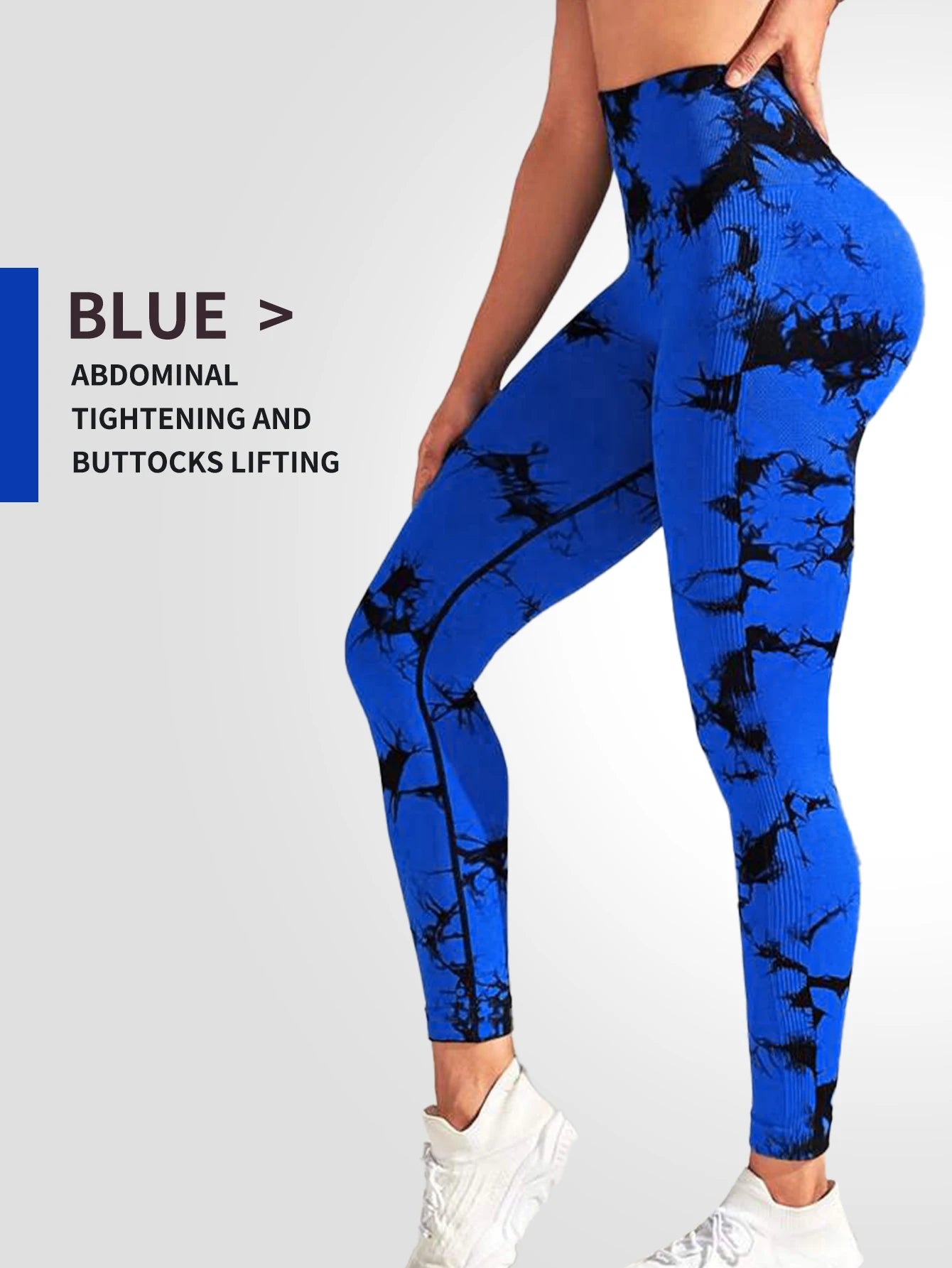 Leggings sin costuras Tie Dye para mujer, pantalones de Yoga de cintura alta, mallas elásticas de levantamiento de glúteos, mallas deportivas de cintura ancha
