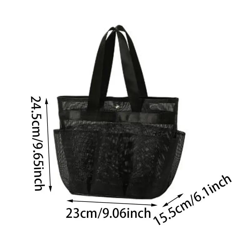 Bolsa de ducha de malla, bolsa de aseo colgante, bolsa de lavado portátil, bolsa de cosméticos de secado rápido, organizador de ducha para baño, dormitorios, Camping