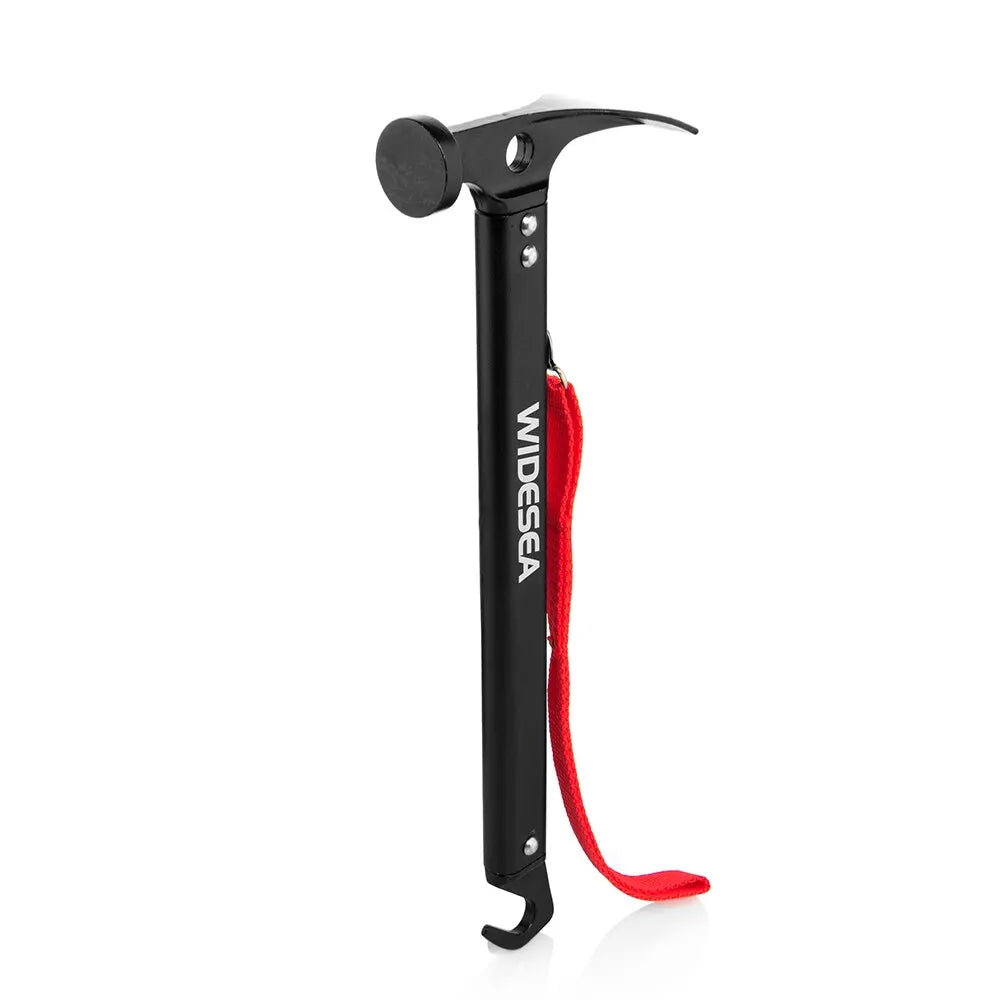 Martillo de Camping Widesea, mazo de estaca de clavija para tienda de campaña al aire libre de cobre y acero inoxidable con extractor de estaca, clavos Grond para montañismo y senderismo