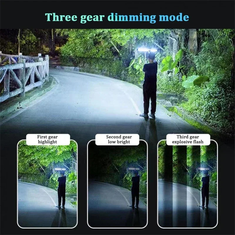 Lámpara LED recargable por USB, luces de emergencia portátiles, tubo LED, linternas para exteriores, linterna de luz magnética, lámpara de Camping de 17cm y 32cm
