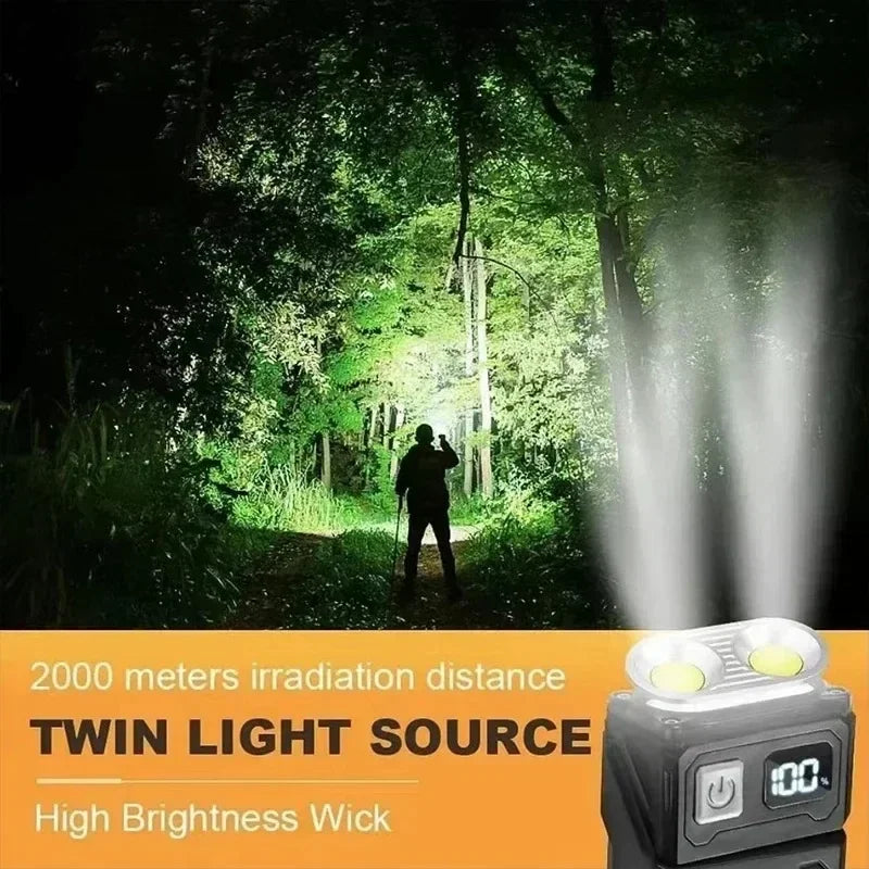 Luz de trabajo al aire libre Mini imán portátil LED USB recargable luz de Camping con mochila correa Clip herramientas de senderismo