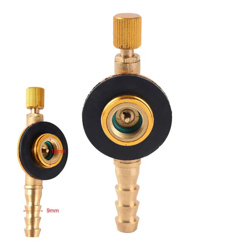 Válvula reguladora de estufa de Gas para acampar al aire libre, interruptor seguro, carga, adaptador de válvula inflable para tanque plano, cilindro licuado
