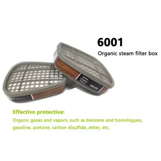 Caja de cartuchos 6001/6002/6006, filtro 5N11, juego de cubierta 501 para 3m, 6200/7502/6800, máscara de Gas y polvo, respirador quÃÂmico, pintura y pulverización