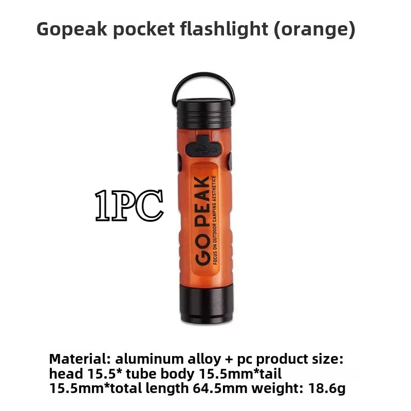 MOUNTAINHIKER-linterna LED con Clip para sombrero de bolsillo, linterna portátil recargable de larga duración con Clip, iluminación ambiental para acampar al aire libre