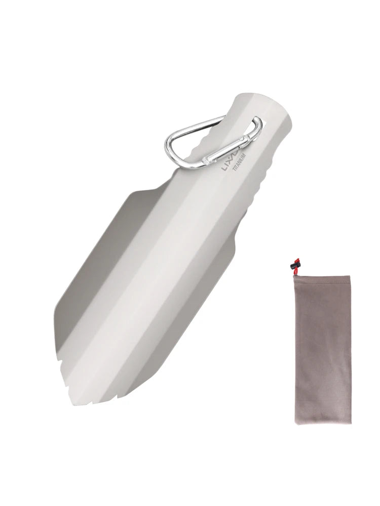 Lixada palas de titanio para acampar al aire libre, pala compacta para caca, paleta ultraligera, mochilero, herramienta múltiple para senderismo, supervivencia