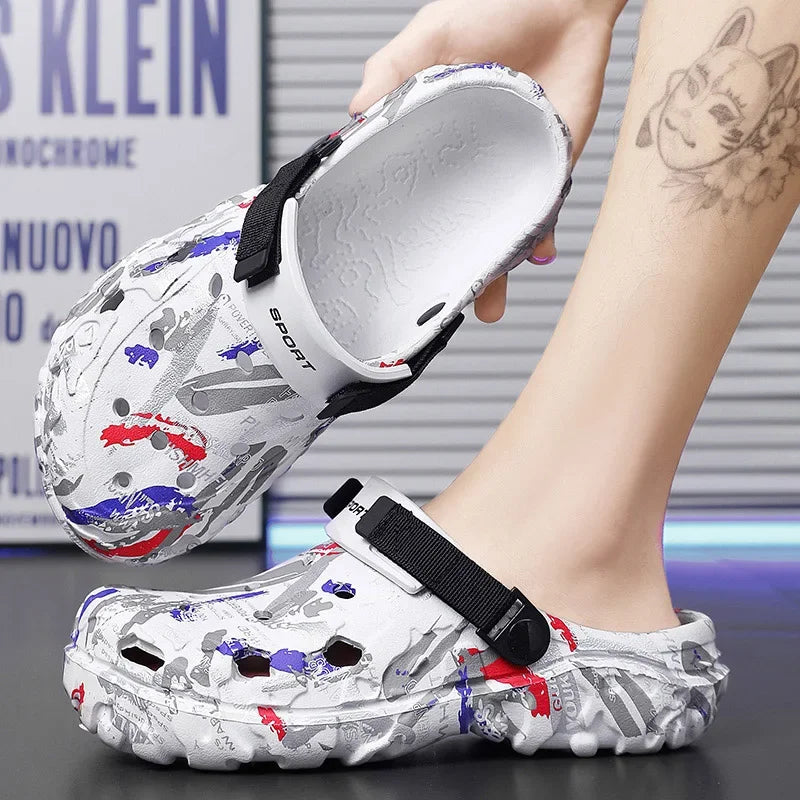 Sandalias de verano de talla grande 47 para hombre, zuecos para jardÃn al aire libre, zapatos con agujeros, zapatos informales para hombre, zapatos de agua, zapatillas suaves cómodas para el hogar