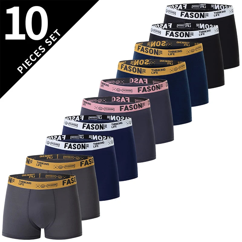 Paquete de 4/10 pantalones cortos para adolescentes y adultos, pantalones cortos sencillos de varios tamaños a la moda para padres e hijos, ropa interior cómoda para hombres, cintura elástica P