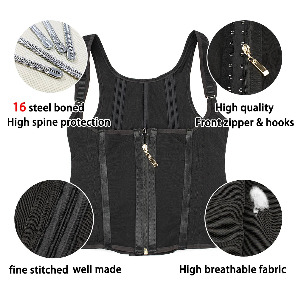 Faja de corsé colombiano para mujer, faja correctiva reductora de vientre, entrenador de cintura, carpeta de vientre adelgazante, ropa moldeadora de vaina plana