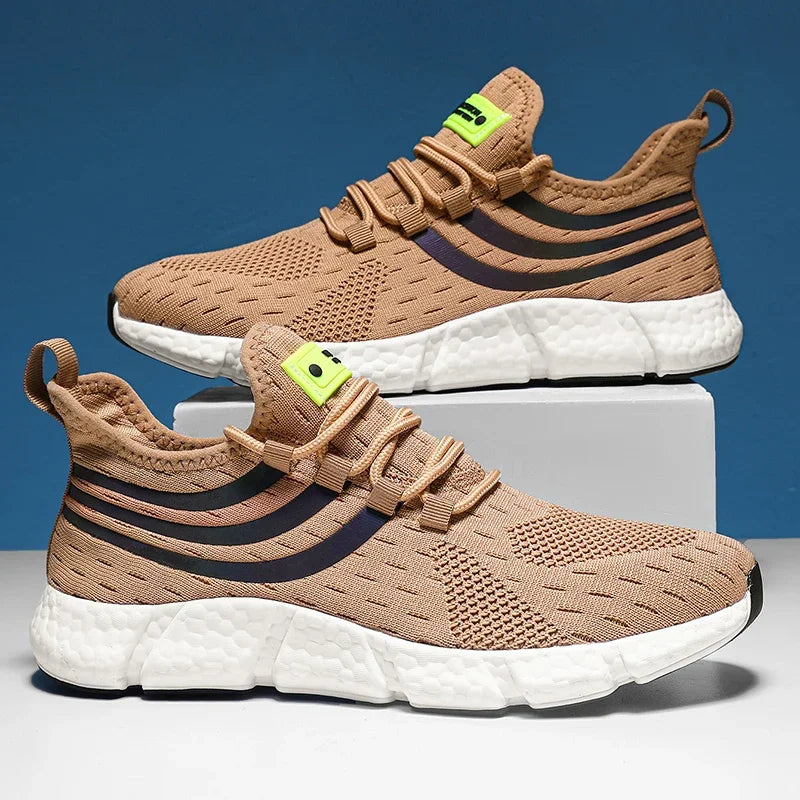 Zapatos Deportivos informales para hombre, zapatillas ligeras transpirables, antideslizantes, planas, para correr al aire libre, caminar, Tenis, calzado atlético para correr