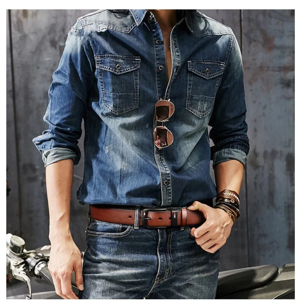 Cinturón para hombre 2024, famoso diseño de marca de lujo, cuero PU, alfileres de aleación clásicos, hebilla, cinturones Punk para pantalones vaqueros, pretina de ocio