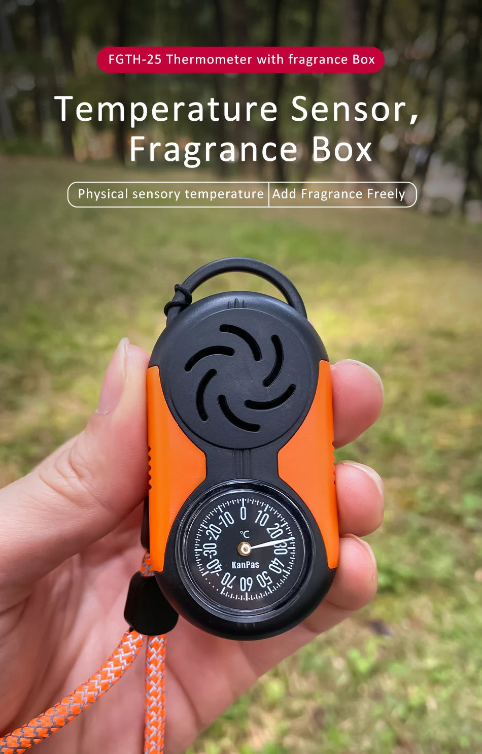KANPAS Kit de brújula con termómetro/Kit de termohigrómetro de calidad/para exteriores, Camping, senderismo, senderismo, caza, ahorro en vivo, supervivencia