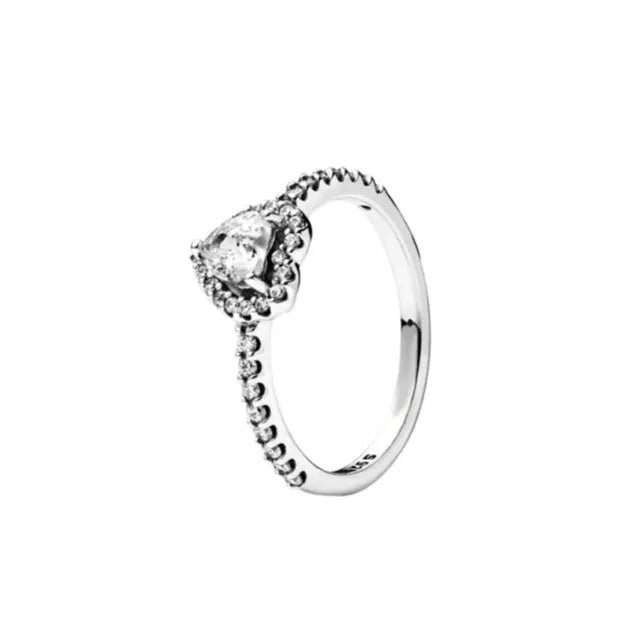 Tamaño europeo 6 7 8 9 anillos rojos, blancos y rosas para mujer, anillo de cristal de boda Original, accesorios de joyería de lujo, joyería de moda