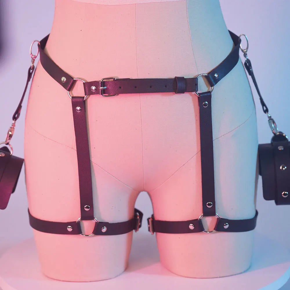 arnes mujer arnes mujer de cintura lenceria sexis para mujer body Conjunto de Arnés Bondage Bdsm, LencerÃa Erótica, Liga hasta el Muslo, Ropa Interior Sexy, Gótica, Cinturón de Espada, Medias de Ligas, Ideal para Mujer