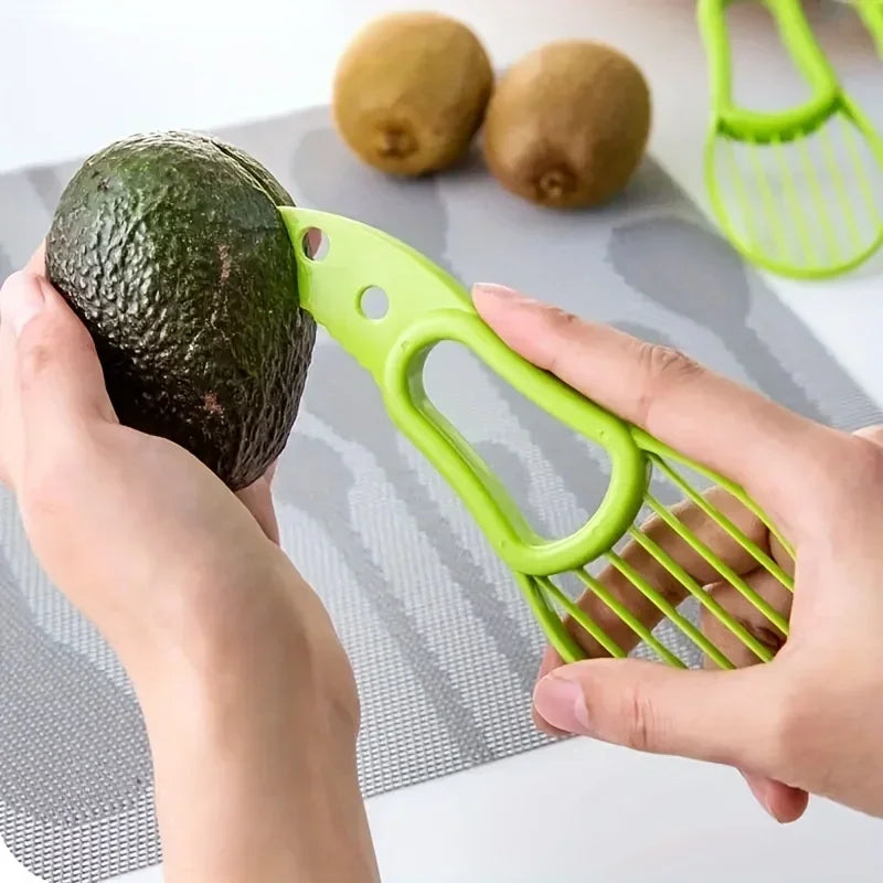 Rebanador de aguacate multifuncional 3 en 1, herramientas de accesorios de Camping para cocina casera al aire libre