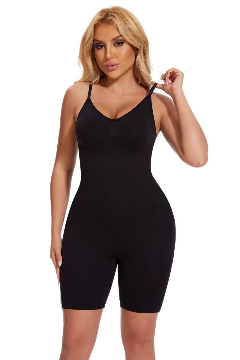 Nuevo Body moldeador para mujer, camiseta sin mangas con Control de barriga, moldeador de cuerpo completo, pantalones cortos antirozaduras, entrenador de cintura adelgazante, levantador de glúteos