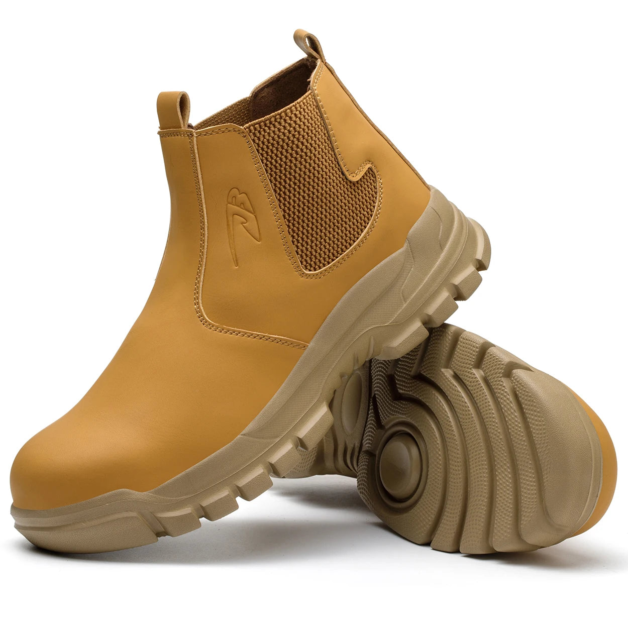 Botas de trabajo de seguridad impermeables para hombre, zapatos con punta de acero, botas protectoras antigolpes y antipinchazos para aventuras al aire libre y senderismo