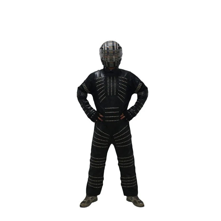 Traje de robot LED a todo color, disfraz de depredador láser, bailarina de escenario, soldado de hierro, traje de cosplay para club nocturno nuevo
