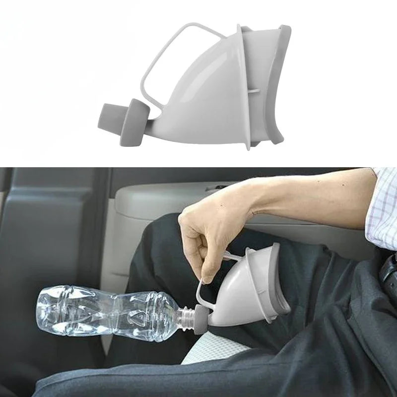 1 unidad de orina portátil, ayuda para el baño, viaje en coche, urinarios para adultos al aire libre para hombre, mujer, niños, orinal, embudo, orinar, inodoro de Camping
