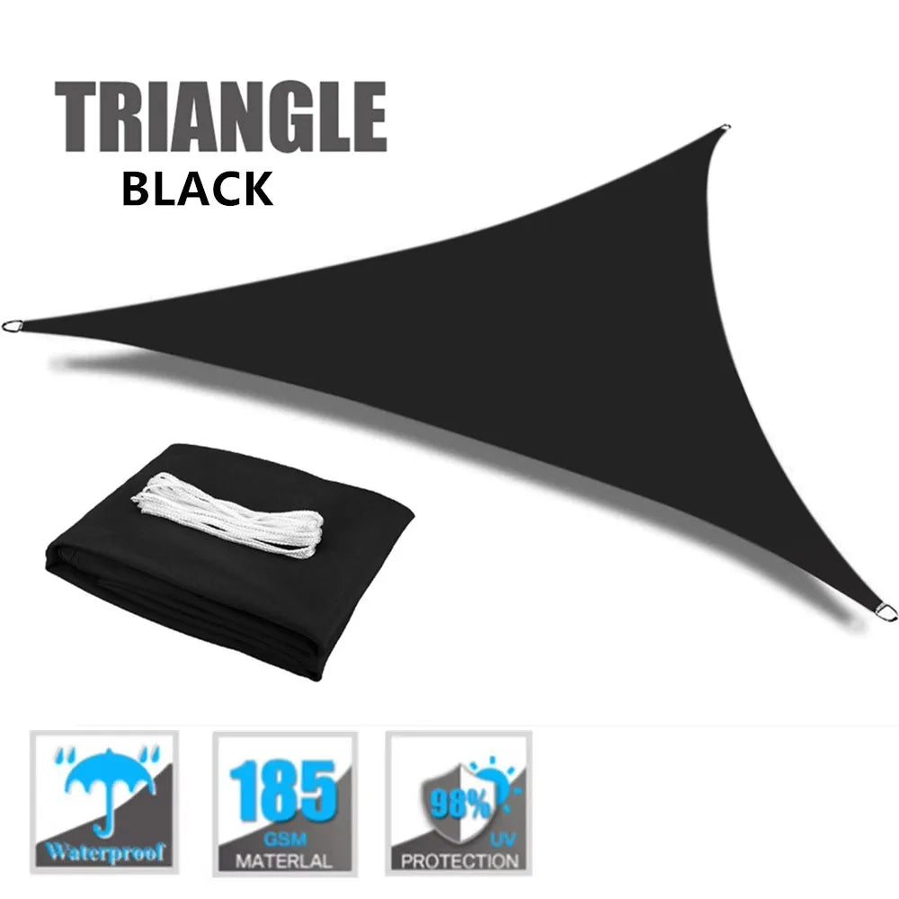 Toldo de vela impermeable triangular grande de 7M/5M/3M/2M para jardín al aire libre, toldo para Patio, tiendas de campaña, tela parasol para piscina