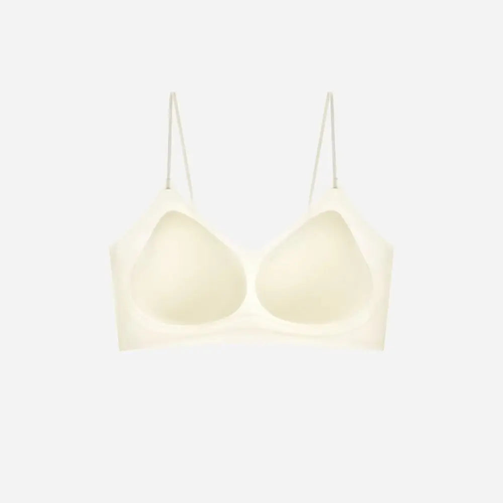 Cómodo sujetador inalámbrico a prueba de golpes con escote en V profundo, lencería antiflacidez, sujetador sin costuras, ropa interior push-up ajustable para niñas