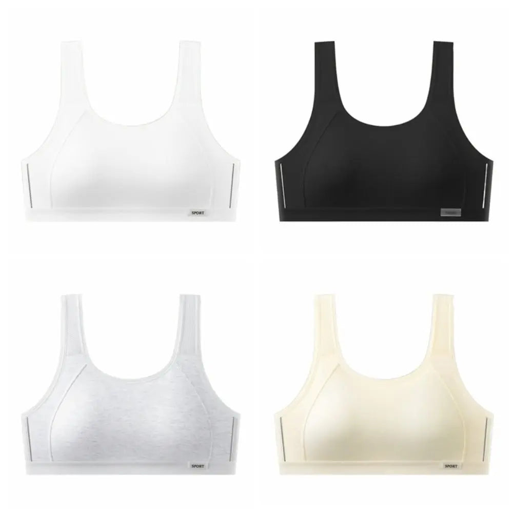 Sujetador inalámbrico de malla Simple para mujer, Tops, ropa interior, sujetador de realce, Bralettes íntimos dulces con almohadilla para chica