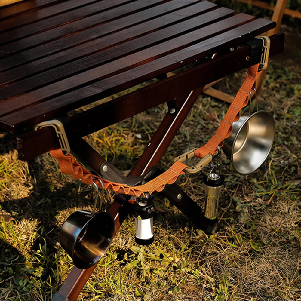 Correa de almacenamiento para acampada y jardín, tendedero, taza de tienda, lámpara colgante, hebilla de cordón para exteriores, cuerda colgante para acampar, oferta