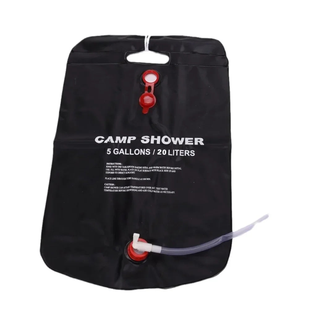 Bolsas de ducha para exteriores, bolsa de ducha Solar plegable, bolsa de agua para baño al aire libre, bolsas de ducha de agua calentadas compactas para acampar, 20/40L, 1 ud.