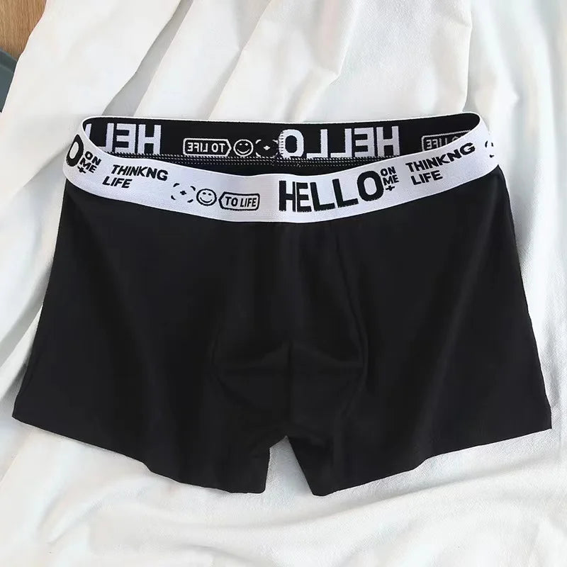 10 Uds. Boxer y calzoncillos para hombre, ropa interior de moda, Boxer y calzoncillos de alta elasticidad, pantalones cortos transpirables suaves para hombre, cómodos