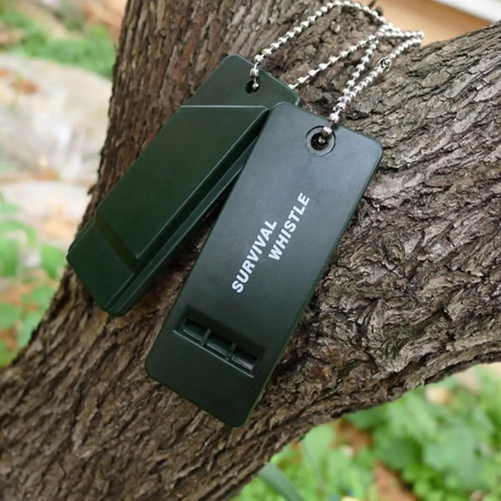 Silbato de seguridad con cordón para acampar, silbato de 3 agujeros de alto decibelio para entrenamiento de mascotas, senderismo y entrenamiento de perros al aire libre