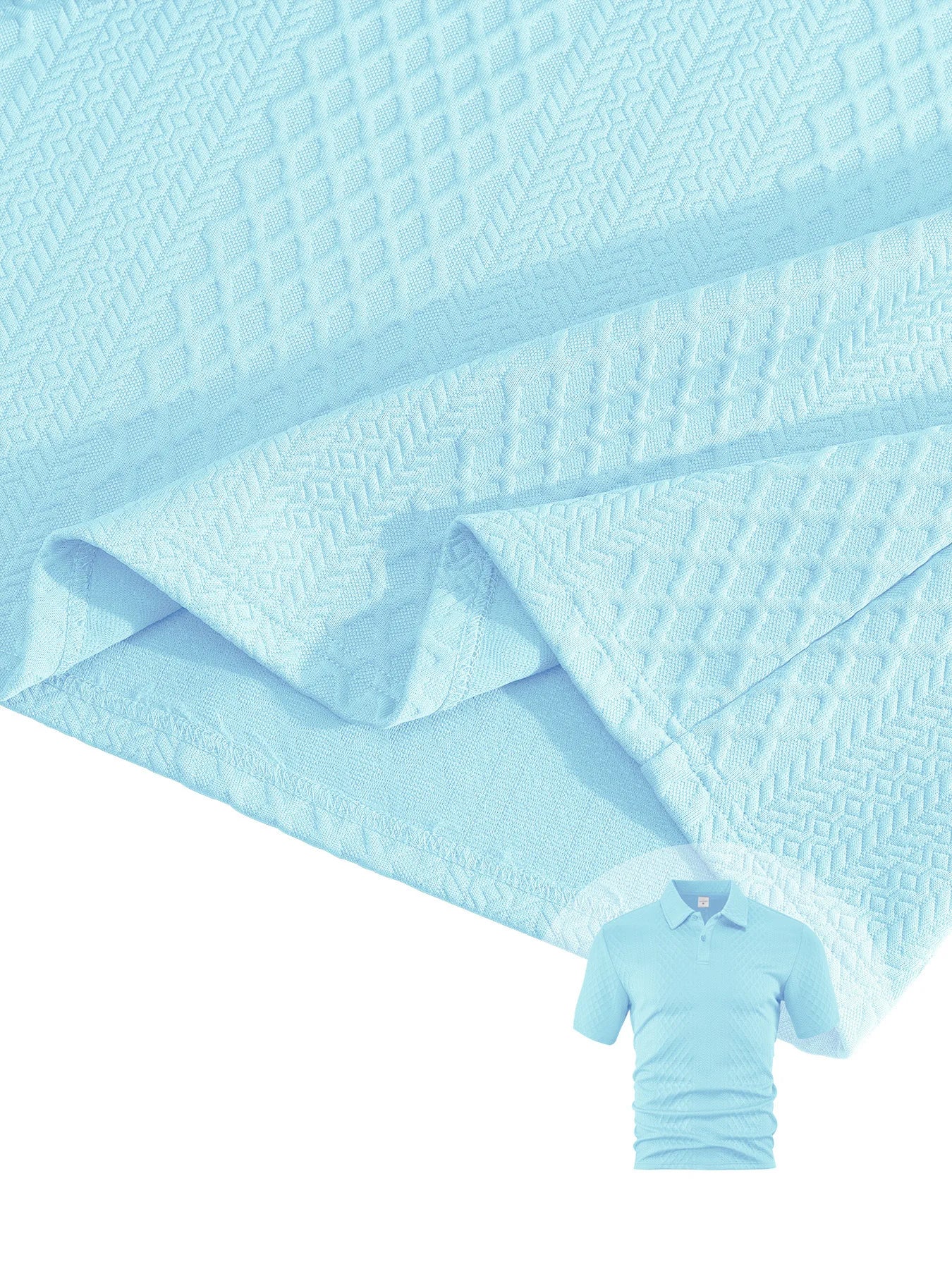 NOVEDAD DE VERANO 20225, Polo deportivo informal para hombre con solapa, camisa y pantalones cortos de manga corta para hombre, traje con textura Jacquard