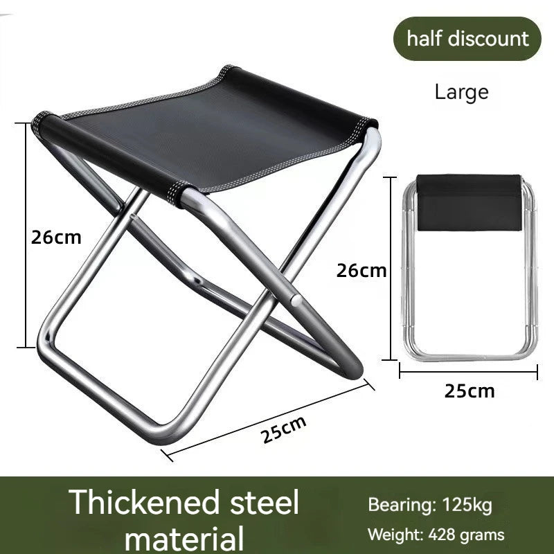 Silla de viaje al aire libre, taburete plegable portátil para acampar, Picnic, taburete plegable para pies, pesca, senderismo, playa, silla ultraligera, herramientas