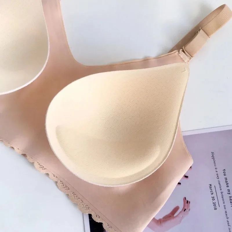 Accesorios redondos para mujer, traje de baño de esponja 3D, sujetador de realce de pecho, relleno, potenciadores de pecho, inserto de espuma, copa triangular para el pecho, 2 uds.