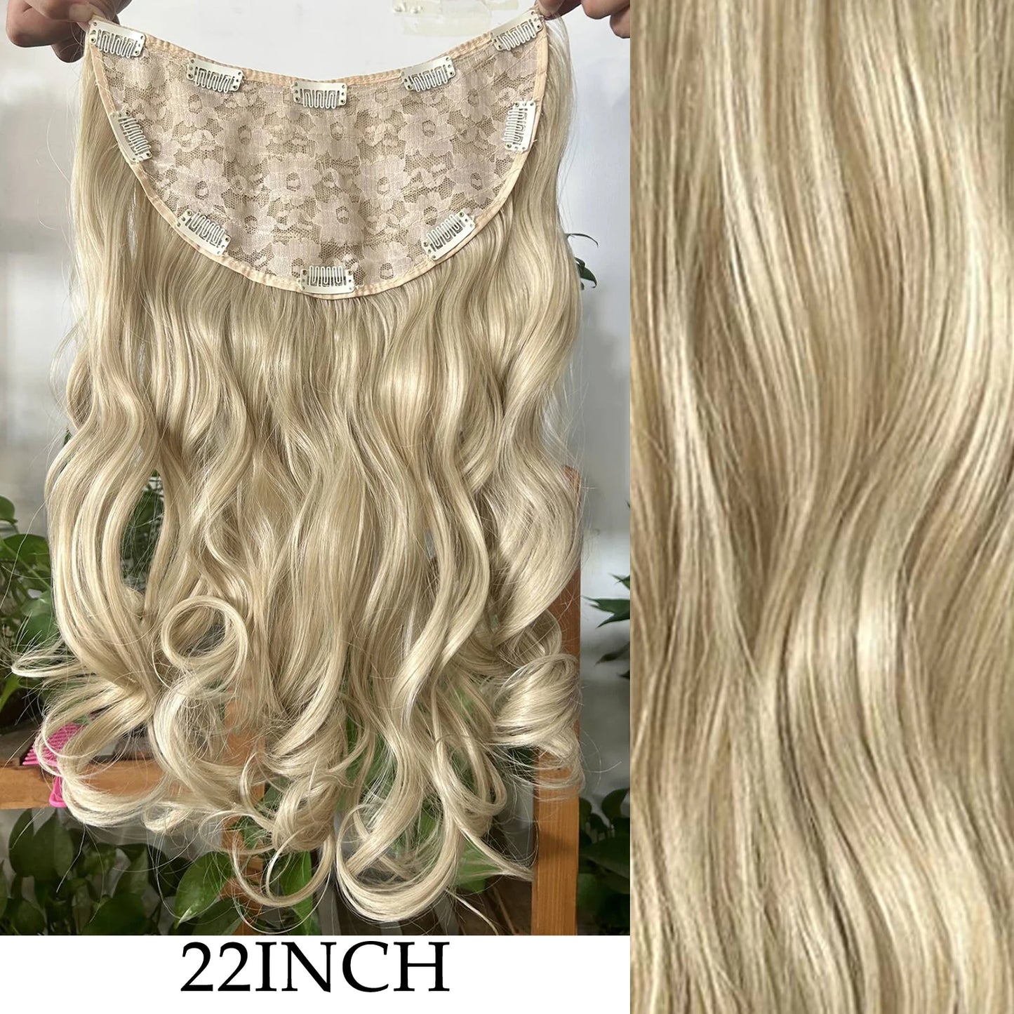 7 unids/set 16 Clips extensión de cabello negro largo liso pelo Natural Ombre peluca fibra resistente al calor para peinado de mujer