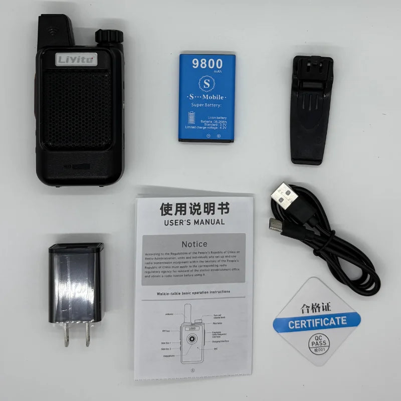 Mini Walkie Talkie UHF portátil, comunicación de largo alcance, radio analógica, camping, niños, hotel, comedor, belleza
