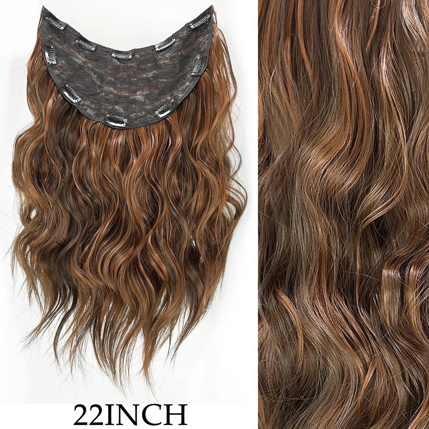 7 unids/set 16 Clips extensión de cabello negro largo liso pelo Natural Ombre peluca fibra resistente al calor para peinado de mujer