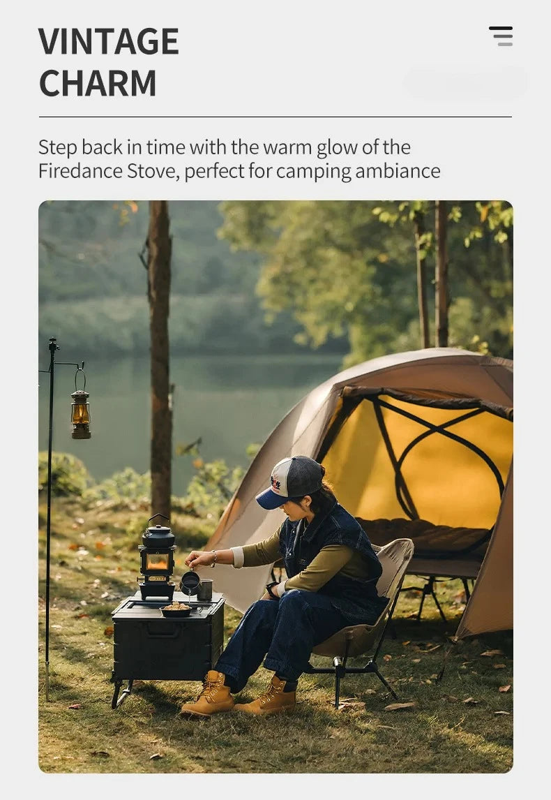 Lámpara de aceite de firedancia, estufa, linterna portátil para acampar al aire libre con luces Retro de emociones, perfecta para picnic y mochilero, aventuras