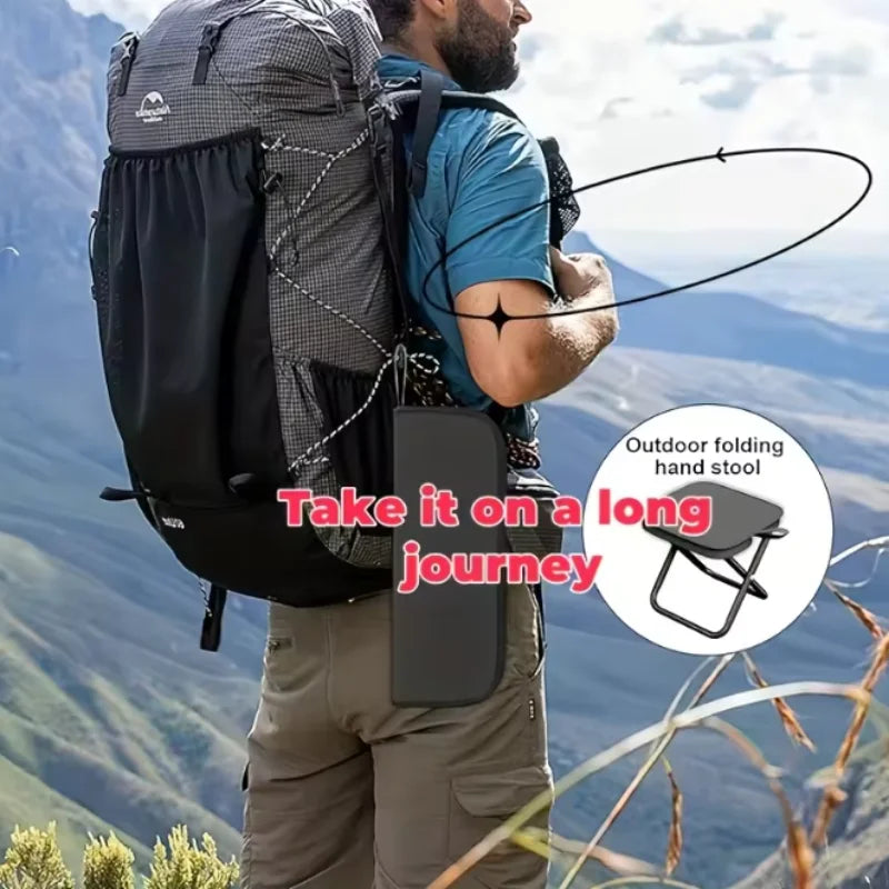 Taburete plegable portátil con cremalleras ajustables, estructura de metal duradera, silla de pesca con cremallera, silla para acampar al aire libre y senderismo