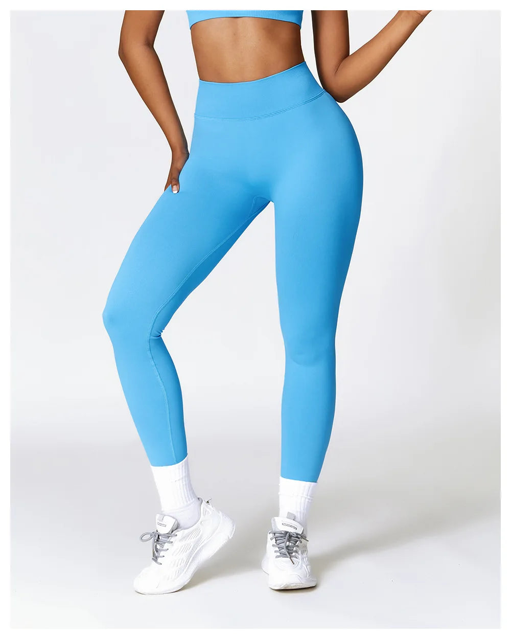 Mallas deportivas con espalda en V para mujer, pantalones atléticos para Fitness, gimnasio, Yoga, mallas con Control de Scrunch, mallas de entrenamiento para ejercicio y correr