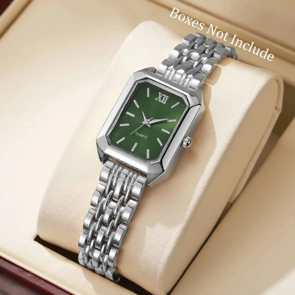 Reloj de cuarzo rectangular a la moda para Mujer, relojes de pulsera analógicos de lujo, Reloj de Mujer para niñas, Reloj de regalo (sin caja)