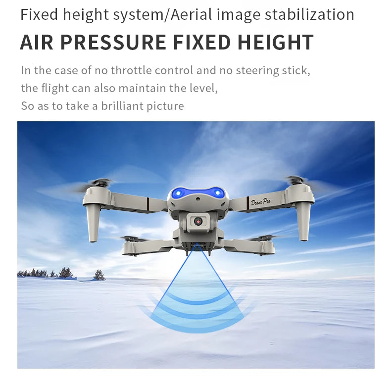 Nuevo Dron E99Pro RC 4K profesional con cámara HD gran angular de 1080P helicóptero plegable WIFI FPV altura mantener juguete de regalo