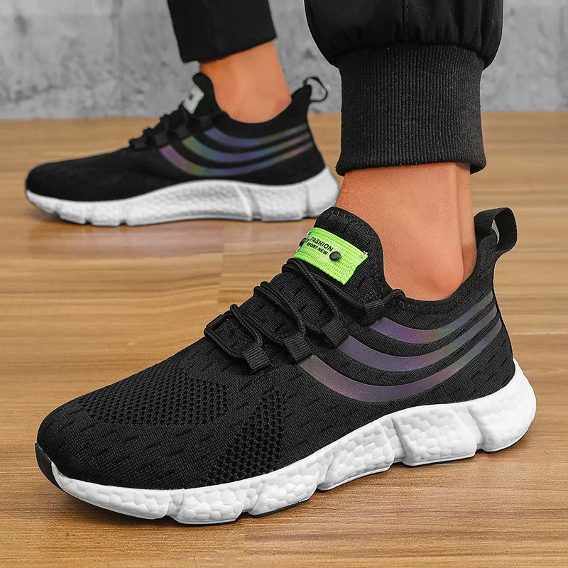 Zapatos Deportivos informales para hombre, zapatillas ligeras transpirables, antideslizantes, planas, para correr al aire libre, caminar, Tenis, calzado atlético para correr