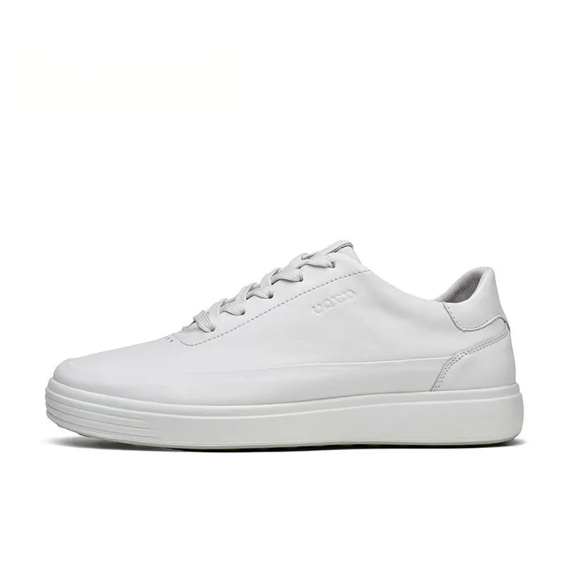 Zapatos de cuero genuino de alta calidad para hombre, zapatillas cómodas de verano, zapatos de moda para hombre, zapatos de monopatÃn versátiles de cuero suave