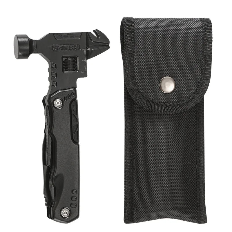 Nueva llave multifuncional, martillo, cuchillo, alicates, herramienta de supervivencia para acampar al aire libre, herramienta de ahorro de trabajo, cuchillo multiherramienta de acero inoxidable