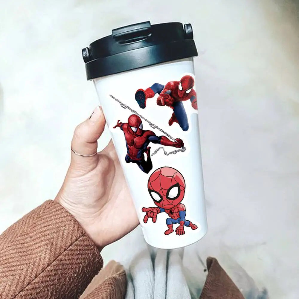 10/50 Uds Disney superhéroe Spiderman pegatinas de dibujos animados de Anime álbum de recortes portátil equipaje monopatín pegatinas de grafiti pegatina juguete para niños