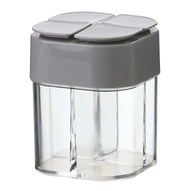 Kit de especias para acampar y viajar, agitador de especias para condimentos, dispensador de plástico 4 en 1, contenedores de especias para acampar, 1 ud.