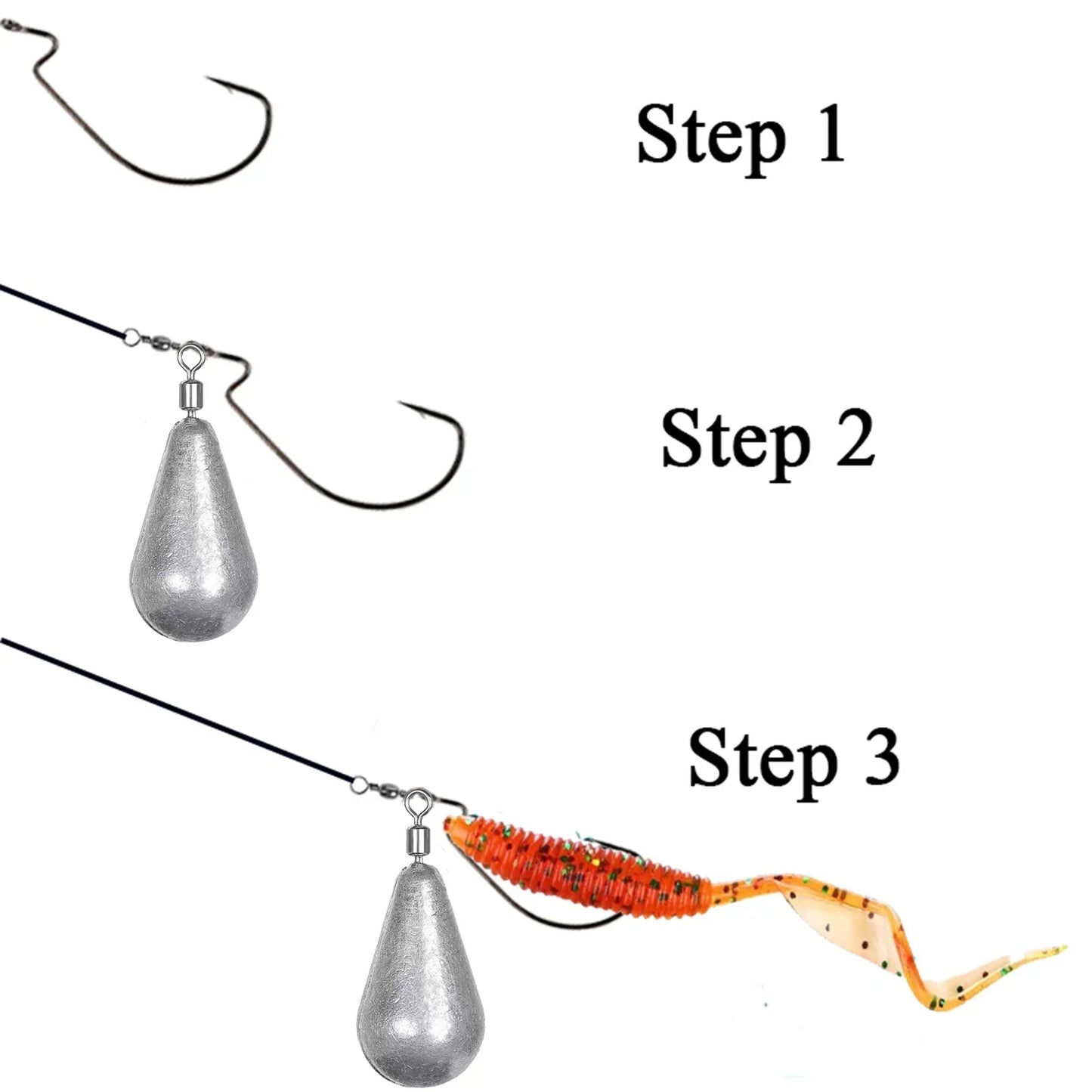10 unids/lote, plomos de peso para pesca, 3,5g, 5g, 7g, 10g, 14g, cebo suave, accesorios para aparejos de pesca de lubina, conector de gancho de plomos de lÃnea